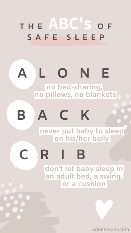 the abcs of safe sleep alone back crib prevent sids