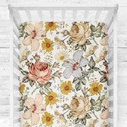vintage floral crib sheets etsy